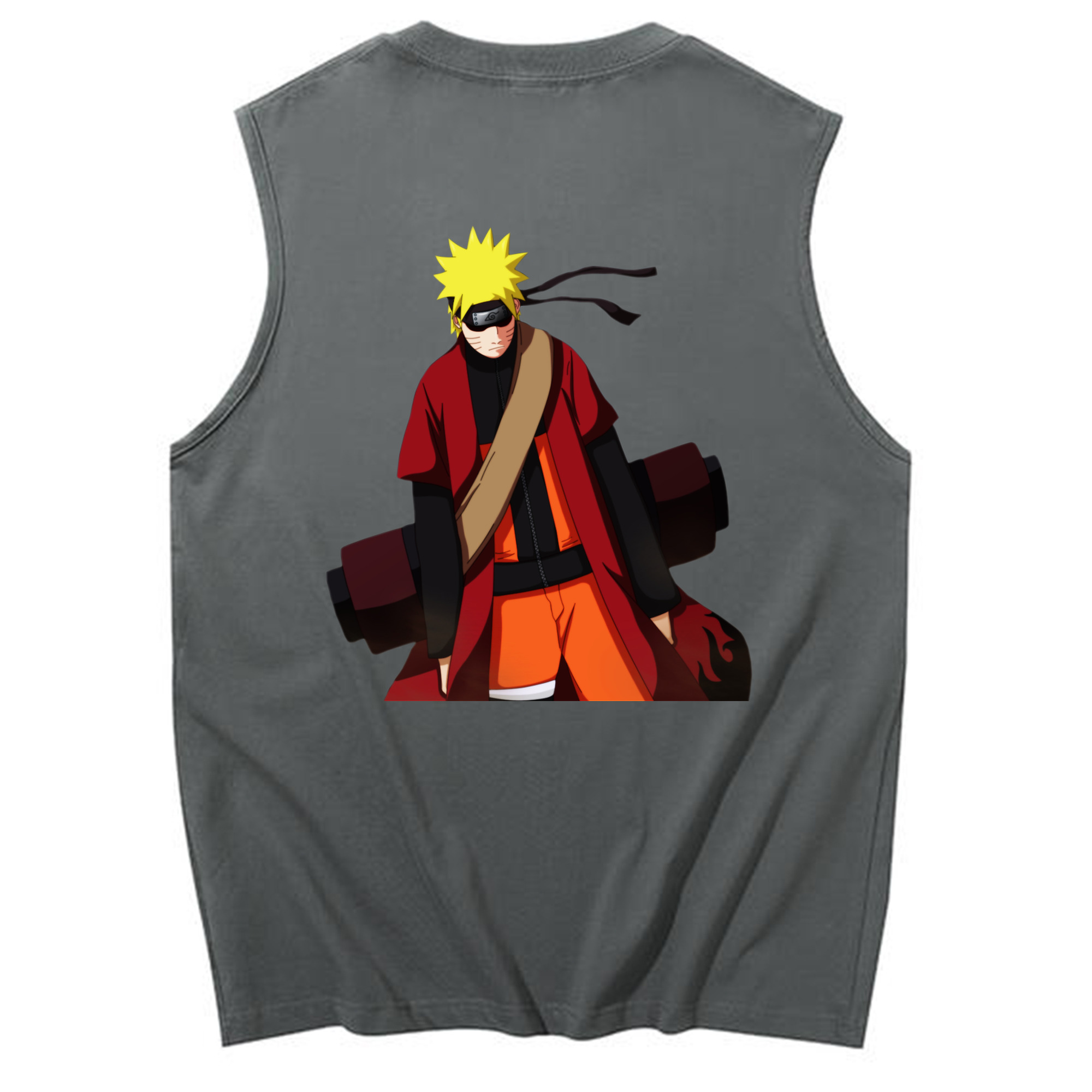 （画像用） NARUTO -ナルト- うずまき ナルト Uzumaki Naruto コットン100％タンクトップ（背面プリント）